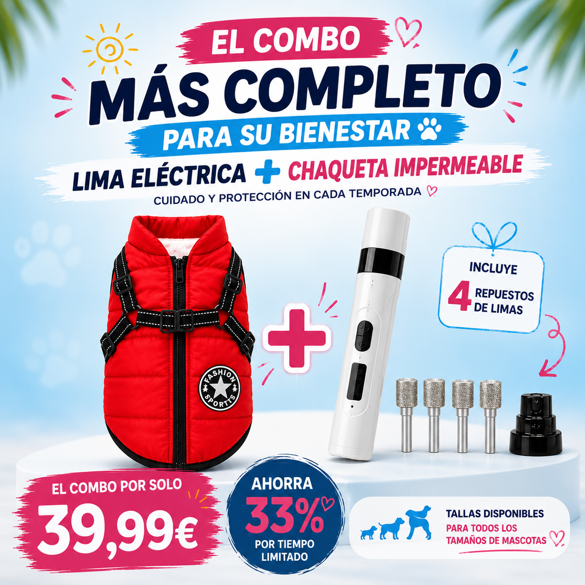 PROMO Lima electrica+chubasquero Impermeable